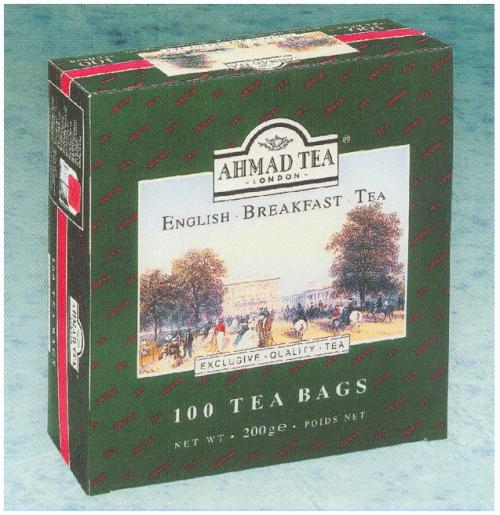 AHMAD AHMAD TEA LONDON ENGLISH BREAKFAST EXCLUSIVE QUALITY 100 BAGS - товарный знак РФ 337533