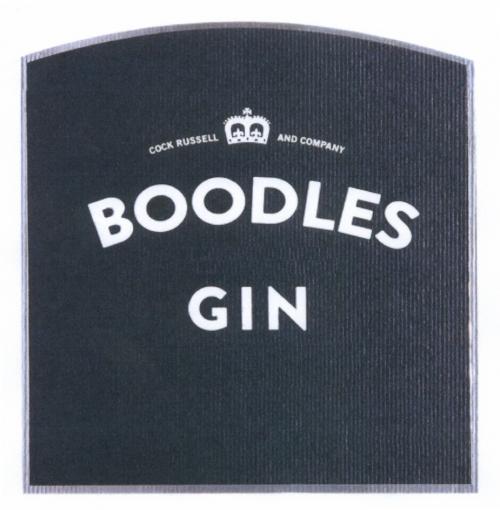 BOODLES COCKRUSSELL RUSSELL COCK BOODLES COCK RUSSELL AND COMPANY BRITISH EST 1845 GIN LONDON DRYDRY - товарный знак РФ 508002